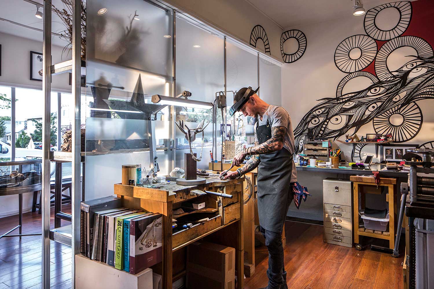 Jeweler at a workbench