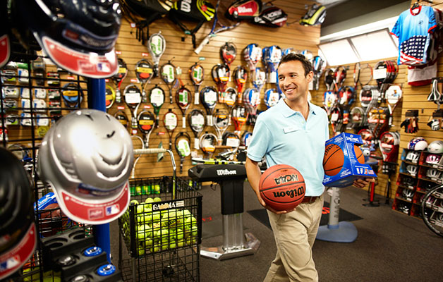 Sporting goods store employee