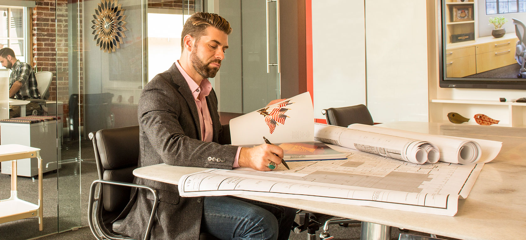 Businessman at desk